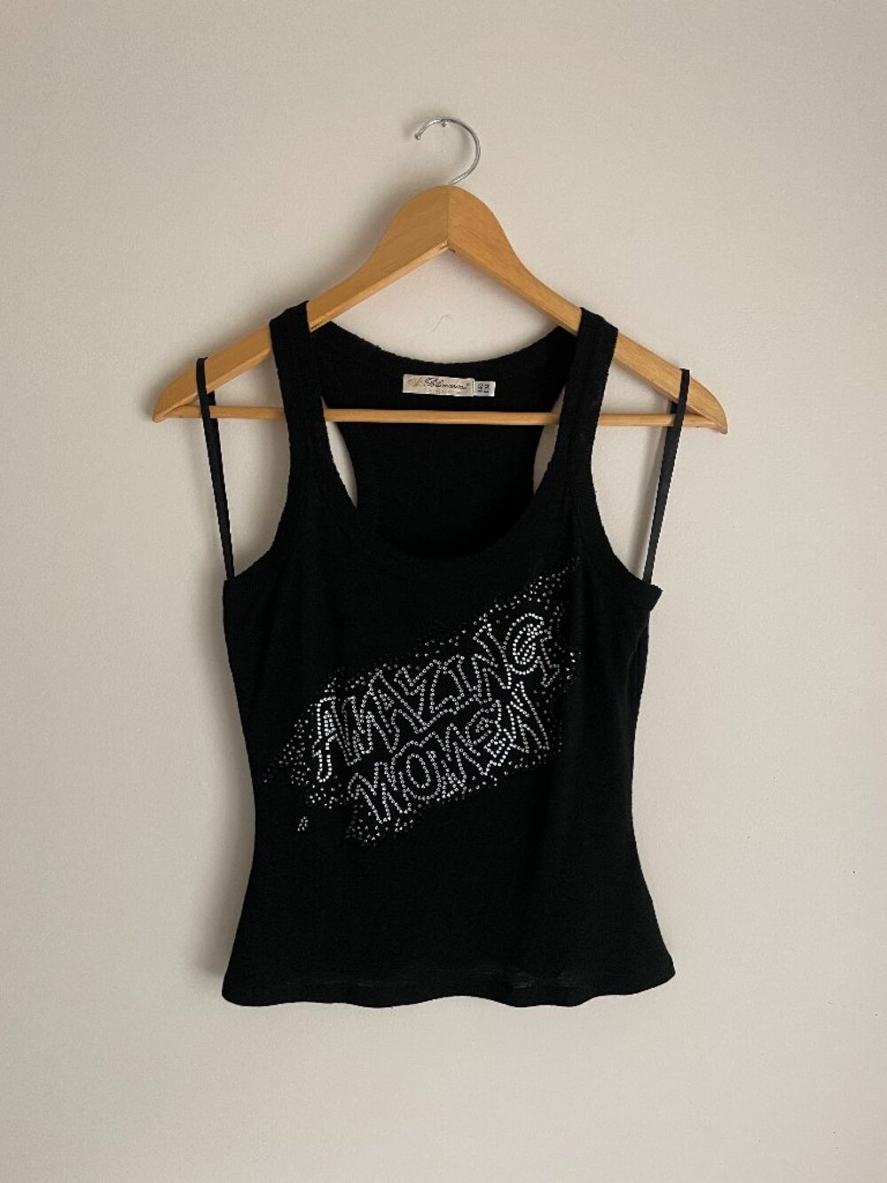 BLUMARINE Jeans Crystal Embellished Sparkly Tank Top